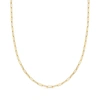 Ross-simons Italian 18kt Yellow Gold Paper Clip Link Necklace In Multi