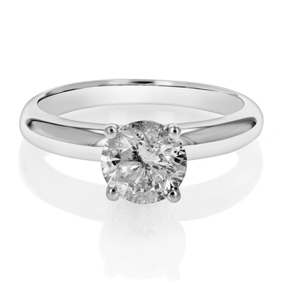 Vir Jewels 1.32 Cttw Round Diamond Solitaire Engagement Ring 14k White Gold Prong Set