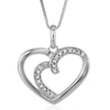 Vir Jewels 1/12 Cttw Diamond Heart Pendant Necklace 14k White Gold With 18 Inch Chain In White