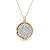 Vir Jewels 0.60 Cttw Diamond Circle Composite Pendant Necklace 14k Yellow Gold With Chain
