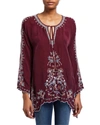 Johnny Was Beatrix Tunic In Brandy In Brown