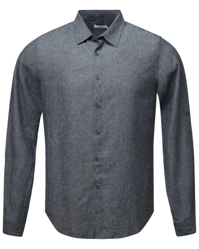 Onia Men's Air Linen Button-up Shirt In Blue