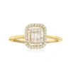 Ross-simons Diamond Cluster Ring In 14kt Yellow Gold In White