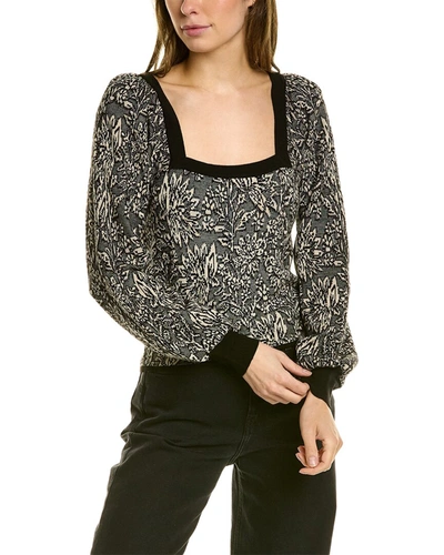 Saltwater Luxe Square Neck Sweater In Black