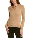 BRUNO MAGLI CHAIN TRIM CASHMERE SWEATER