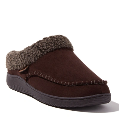 Dearfoams Men's Marshall Faux-suede Lined Clog Slippers In Brown