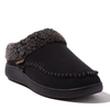Dearfoams Marshall Microsuede Moccasin Toe Clog Slipper In Black