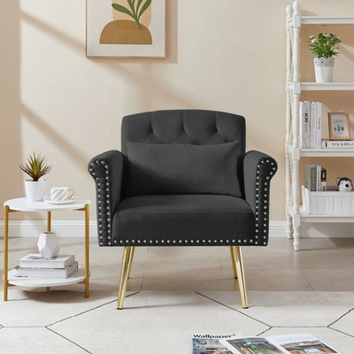 Simplie Fun Accent Chair In Velvet