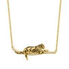 Ross-simons White Topaz And Black Enamel Tiger Bar Necklace With Ruby Accents In 18kt Gold Over Sterling In Multi