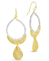 Sterling Forever Beaded Dangle Earrings With Charm In White