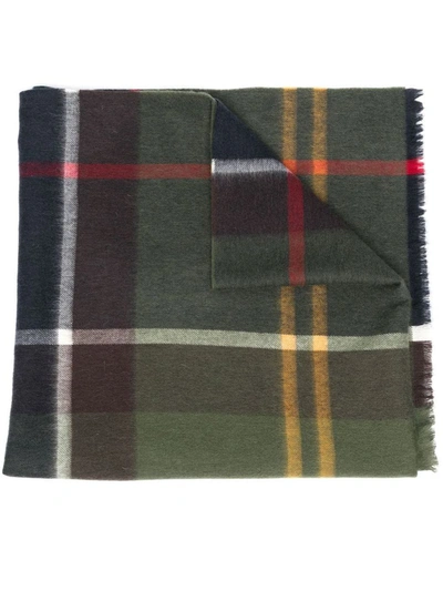 Barbour Tartan-pattern Wool Scarf In Classic