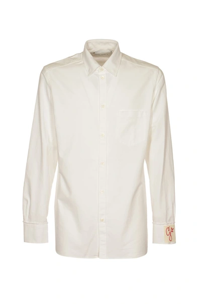 Golden Goose Deluxe Brand Buttoned Shirt In Offwhite