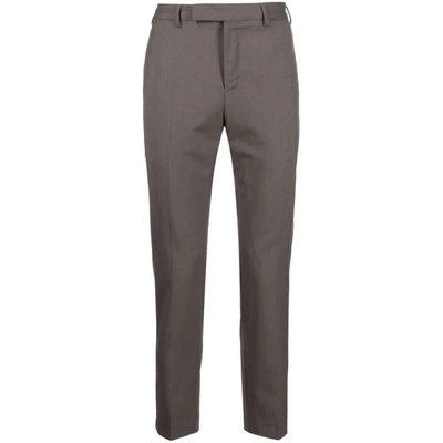 Pt01 Dieci Stretch Wool Trousers In Grey