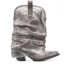 R13 Low Rider Distressed Cowbody Boots In Grey
