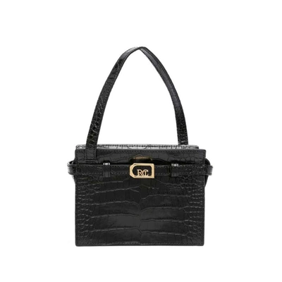 Recto Black Mini Rectangular Bag