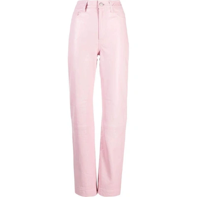 Remain Birger Christensen Leather Pants In Pink