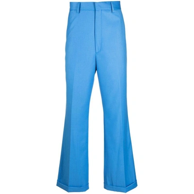 Reveres 1949 Flared-leg Tailored Trousers In Blue