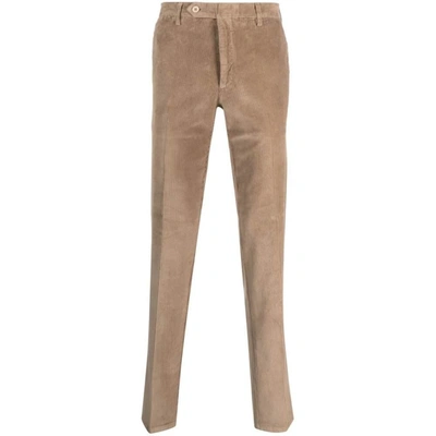 Rota Pressed-crease Corduroy Slim-fit Trousers In Brown
