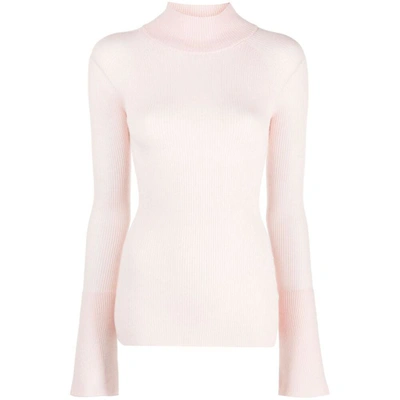 Sa Su Phi Ribbed Cashmere-blend Jumper In Pink