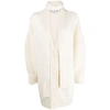 Sa Su Phi Scarf-detail Cashmere Cardigan In Neutrals