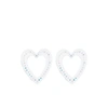 Safsafu Big Heart Crystal-embellished Earrings In Neutrals