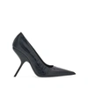 Ferragamo Eva Crocodile Leather Pumps In Black
