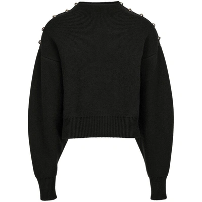 Ferragamo Mock-neck Knit Sweater In Black