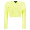 Santa Semi-sheer Crop Top In Green