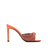 Sergio Rossi X Evangelie Smyrniotaki 105mm Crystal-embellished Sandals In Orange