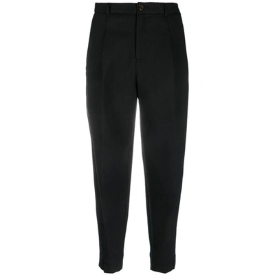 Soeur Womens Grey Pegase Wide-leg High-rise Wool Trousers In Black