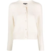 Soeur Knitted Crew-neck Cardigan In Neutrals
