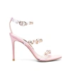 Sophia Webster Rosalind Gemstone Vinyl Stiletto Sandals In Pink