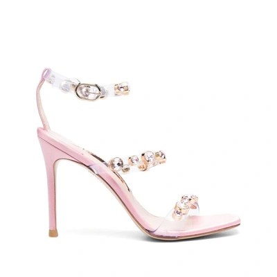 Sophia Webster Rosalind Gemstone Vinyl Stiletto Sandals In Blossom Pink