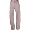 Ssheena Frayed Waist Wide-leg Pants In Purple Wool Blend In Purple