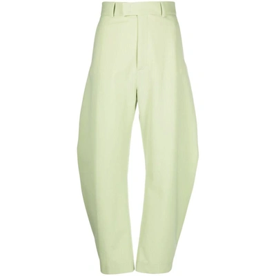 Ssheena High-waisted Tapered Trousers In Green