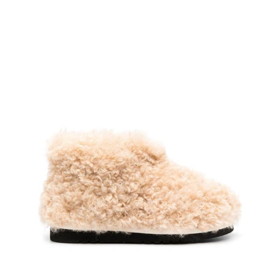 Stand Studio Ryder Faux-shearling Ankle Boots In Neutrals