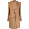 Stella Mccartney Single-breasted Wool Coat In Brown
