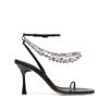 Studio Amelia 90mm Trinket Stiletto Sandals In Black