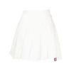 Thom Browne Wool Pleated Skirt With Longer Back And Slits In White