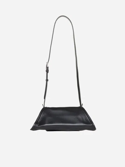 Y/project Mini Wire Leather Bag In Black