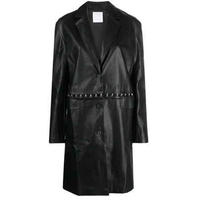 Paris Georgia Tailored Faux-leather Jacket In Black
