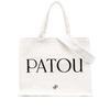 Patou Canvas Tote Bag In Neutrals