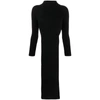 Patou Cut-out Detail Wool Knitted Top In Black