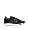 Philippe Model Trpx Low Sneakers In Black Suede And Fabric In Black
