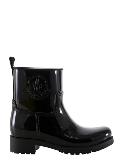 Moncler High-shine Finish Ankle Boots In Nero