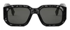 Fendi Shadow Fe 40113 I 02a Geometric Sunglasses In Grey