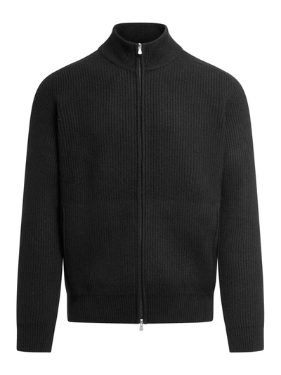 Nome Zip-up Shirt In Black