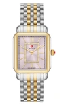 Michele Deco Ii Two-tone Diamond Bracelet Watch, 30mm In 2t Silver/ Gold
