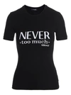 Versace Embroidered Never Too Much Graphic Tee