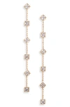 Ettika Geo Cubic Zirconia Linear Drop Earrings In Gold